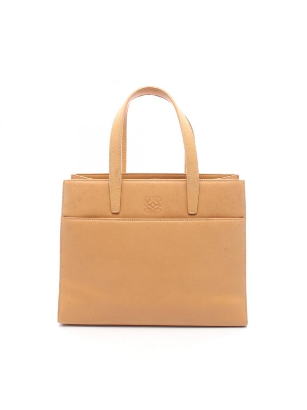 Loewe Handbag Anagram Leather Hand Beige